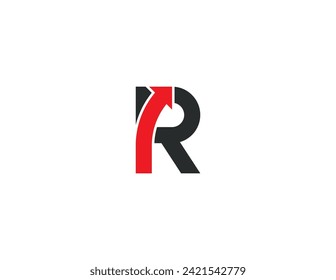 initial Letter R Arrow Logo Concept sign icon symbol Design Element. Financial, Consulting, Logistics Logotype. Vector illustration logo template