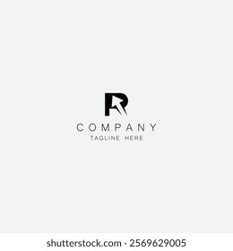 Initial Letter R Arrow Logo Design Vector
