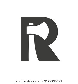 Initial Letter R Axe Logo Design Stock Vector (Royalty Free) 2192935323 ...