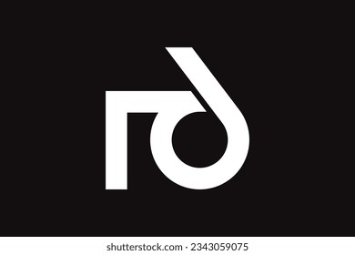 Initial letter r b, r6 logo design template creative and professional infinity logo on black background
