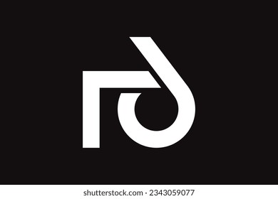 Letra inicial r b, plantilla de diseño de logotipo r6 logotipo de infinito creativo y profesional sobre fondo negro
