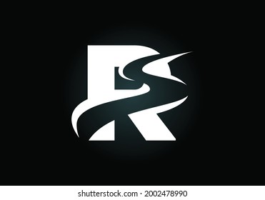 Initial Letter R with backspace S or pathway Logo design vector template, Graphic Alphabet Symbol for Corporate Business Identity