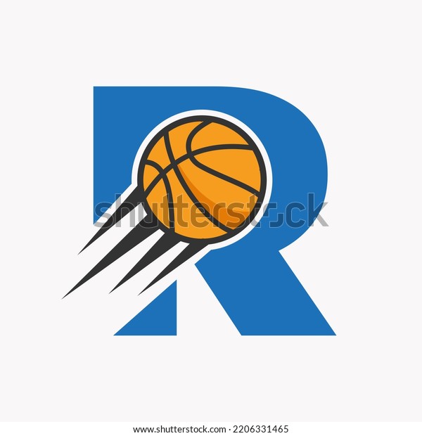 Initial Letter R Basketball Logo Concept Stock Vector (Royalty Free ...