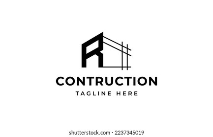 Letras iniciales o logotipo de construcción, icono, símbolo