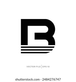 letra inicial R C B diseño del logotipo