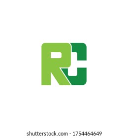 initial letter R and C, RC, CR logo, monogram line art style design and template