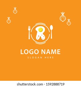 Initial letter R Cafe or restaurant logo