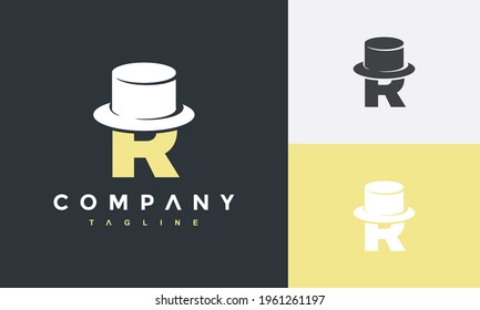 initial letter R cap logo	