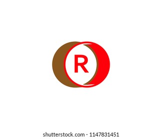Initial Letter R Circle Icon Vector Logo Template Illustration Design