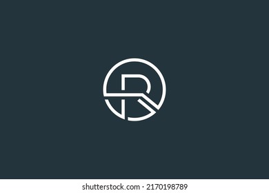 Initial Letter R Circle Logo Design Vector Template
