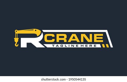 initial letter R crane logo