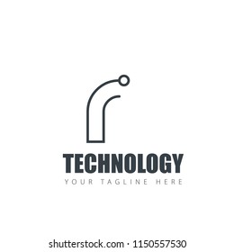 Initial Letter R Design Technology Logo Template