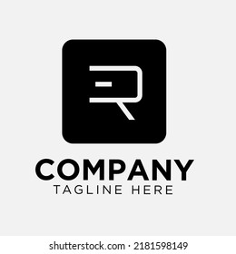 initial letter r for furniture template logo