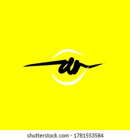 Initial Letter A R / R A Handwriting and Signature Logo