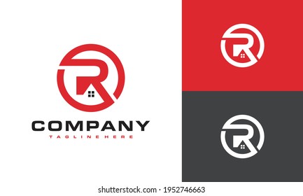 Initial Letter R Home Logo	