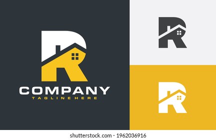 Initial Letter R Home Logo	