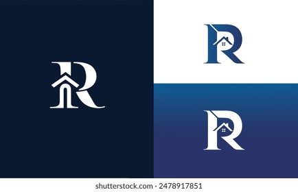 Initial letter R home logo design template, EPS10