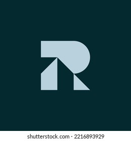 Anfangsbuchstaben R und Hauslogo. Logo für Wohnimmobilien