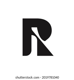 initial letter R and I icon shape combine