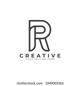 Initial Letter R line logo design. Geometric Line Style. Graphic alphabet symbol. Usable for Business and Branding Logos. Flat Vector Logo Design Ideas Template Element. Eps10 Vector