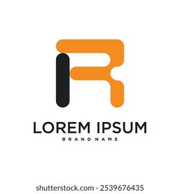 Logotipo inicial de la letra R, diseño conceptual abstracto. Vector de Premium