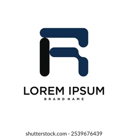 Logotipo inicial de la letra R, diseño conceptual abstracto. Vector de Premium