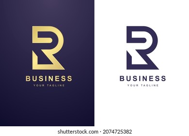 Initial Letter R Logo For Business or Media Company.
