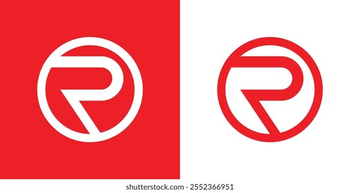 Anfangsbuchstabe R Logo mit Kreis
