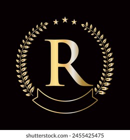 Initial Letter R Logo Concept For Education, University And Academy Symbol