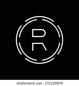 Initial Letter R Logo With Creative Luxury Typography Vector Template. Abstract Circle Letter R Logo Design