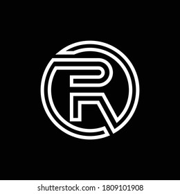 Initial Letter R Logo With Creative Circle Monogram Business Typography Vector Template. Creative Abstract Letter R Logo Design