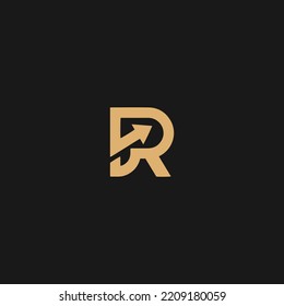 Initial Letter R Logo With Creative Modern Business Typography Vector Template. R Arrow Icon
