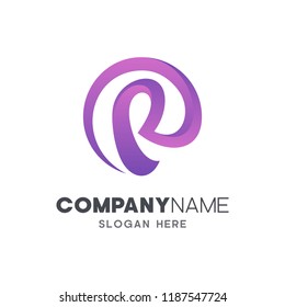 initial letter R logo design