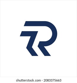 Ilustración vectorial de la plantilla de diseño del logotipo de la carta inicial R