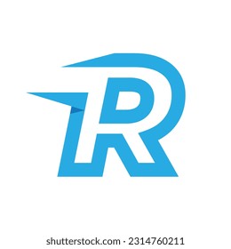 Letra inicial R logo Vector de diseño