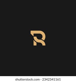 Plantilla del vector de diseño del logotipo R de la carta inicial. Símbolo de alfabeto R para identidad empresarial
