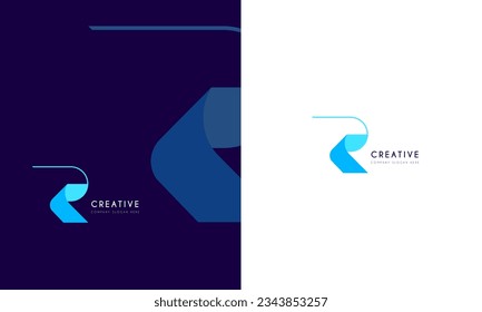 Initial letter R logo design vector illustration. Letter R suitable for business and consulting company logos.