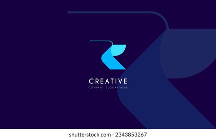 Ilustración vectorial de diseño del logotipo R de la letra inicial. Carta R adecuada para logotipos de empresas y consultoras.