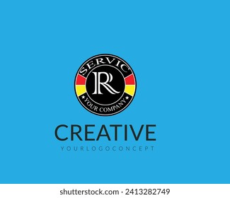 Initial Letter R Logo Design, Fashion logo.