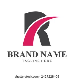 Letra inicial R Logo Design Vector