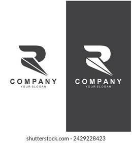 Anfangsbuchstabe R Logo Design Vektor