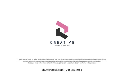 Initial letter R logo design vector illustration. Letter R suitable for business and consulting company logos.