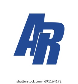 Initial letter A and R logo design