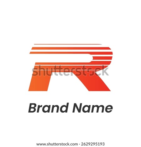  Initial letter R logo design or alphabet logo design symbol