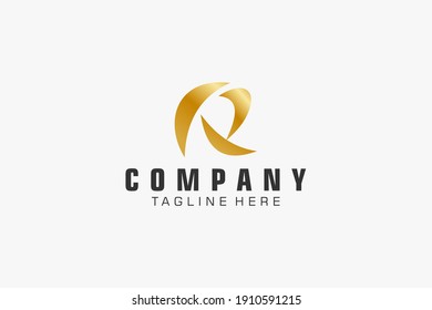 Initial Letter R Logo.  Geometric Hexagonal Line isolated. Usable for Business, Building and Technology Logos. Flat Vector Logo Design Template Element.