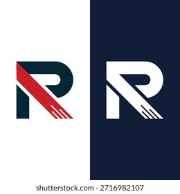 Letra inicial R Logo Icon Vector de stock.