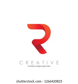 Initial letter R logo with modern concept vector illustration