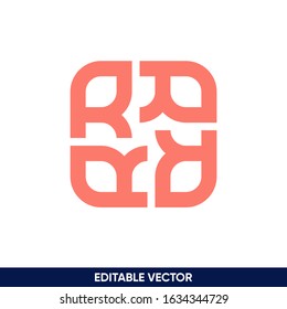 INITIAL LETTER R LOGO PATTERN