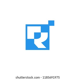 initial letter R logo template