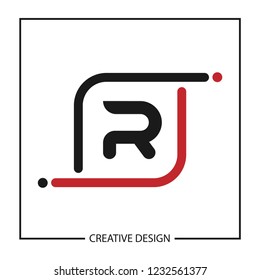Initial Letter R Logo Template Design Vector Illustration